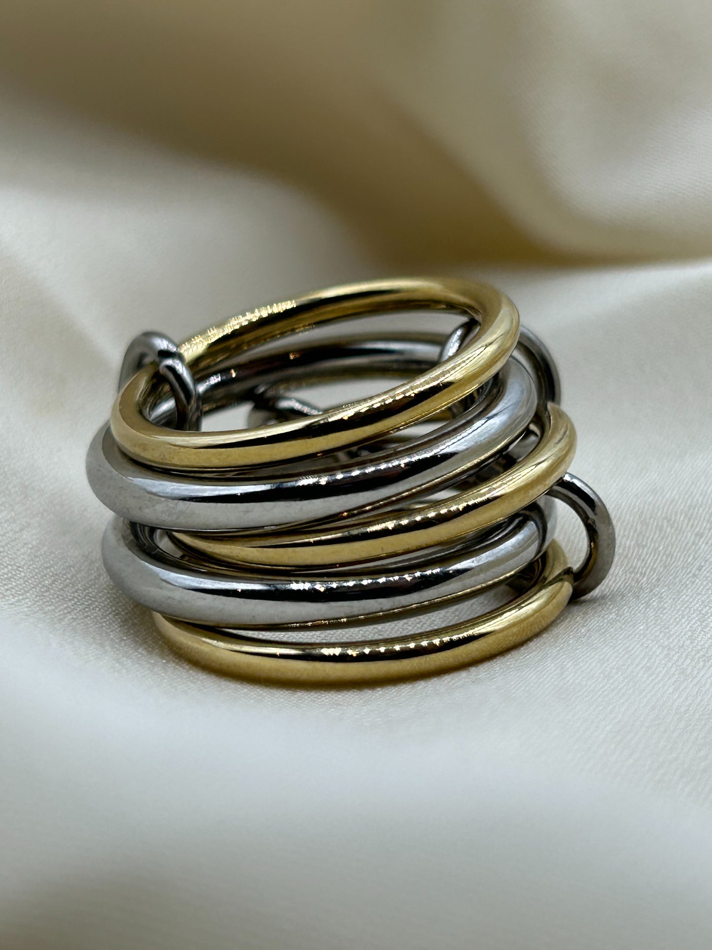 Bicolor Long Series Ring