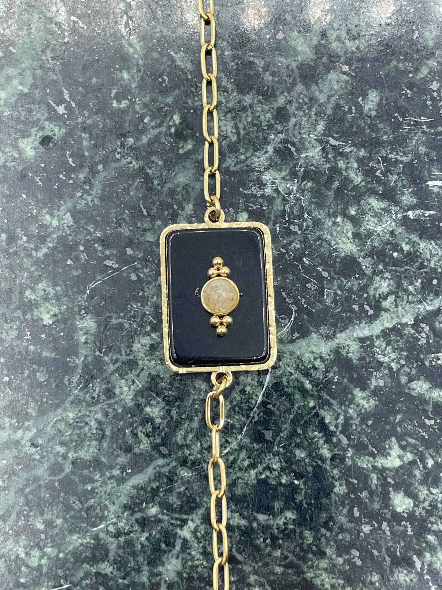 Black Indian Stone Bracelet
