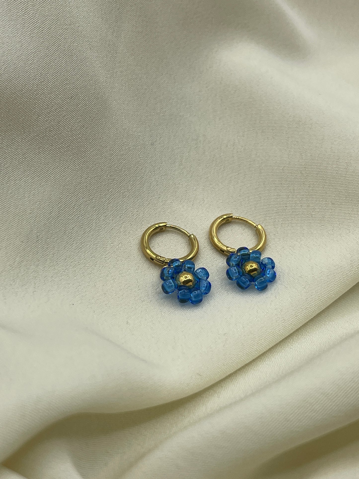 Blue Mini Flower Earrings