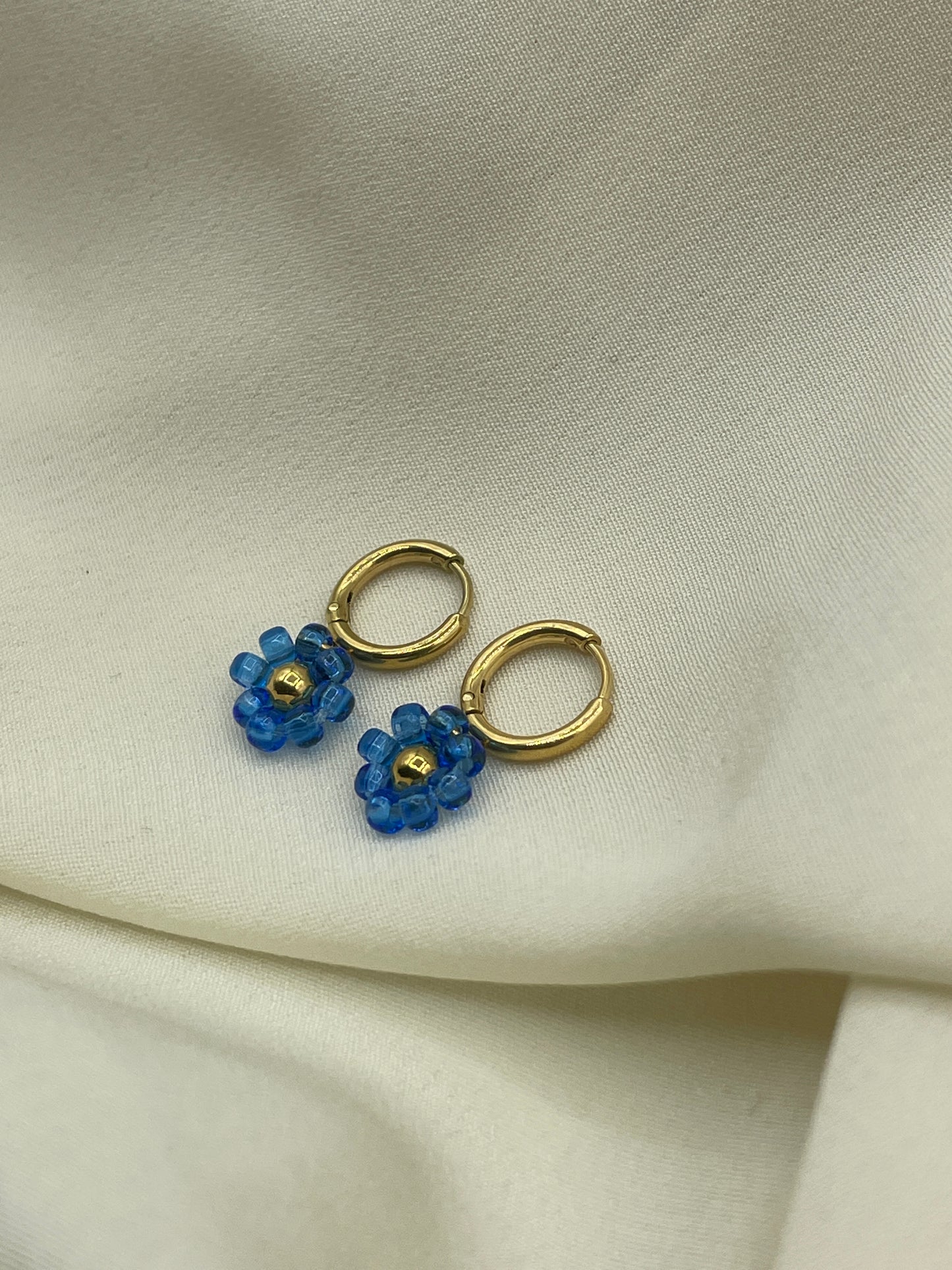 Blue Mini Flower Earrings