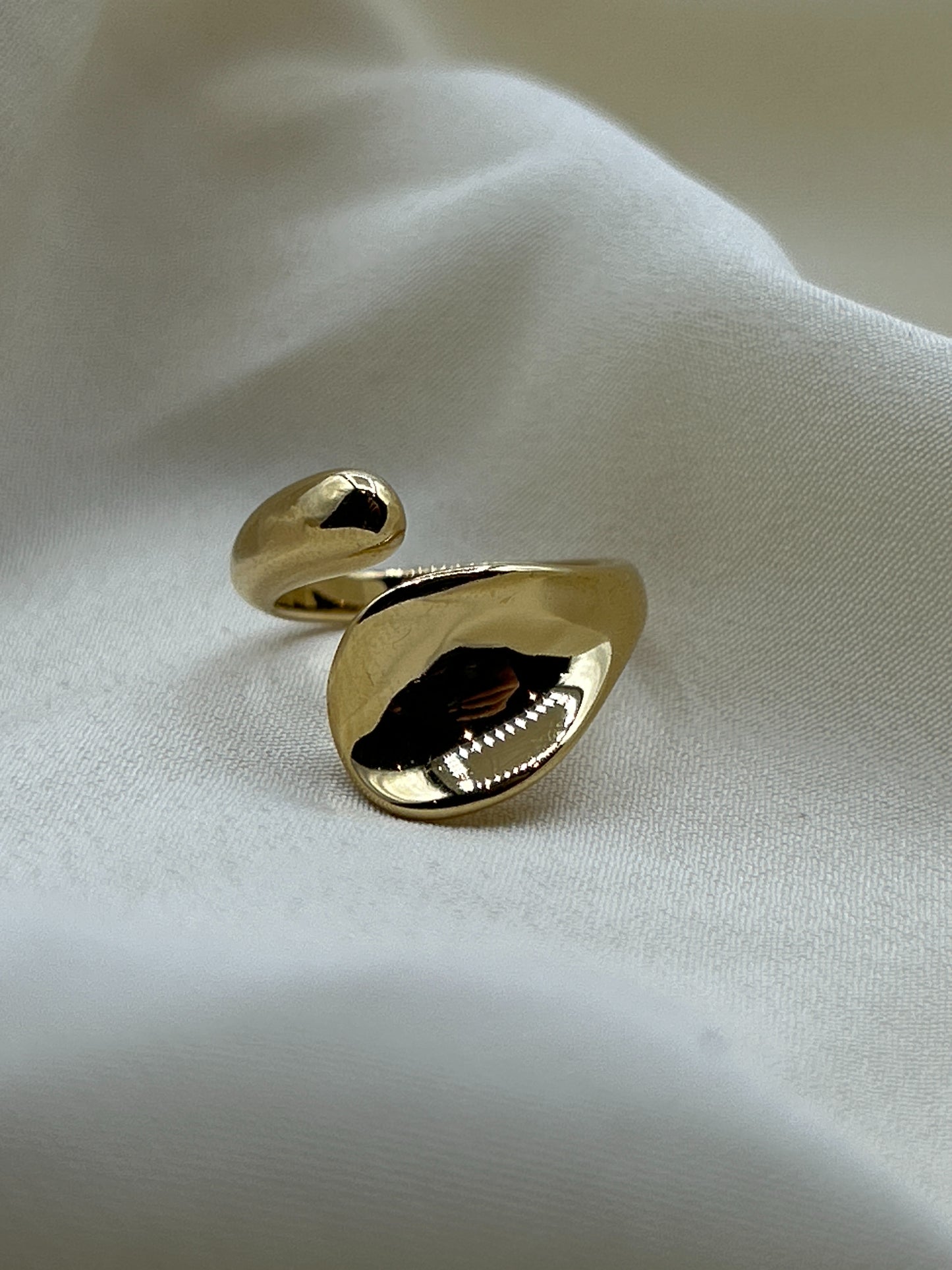 Flat Enlacing Ring Gold