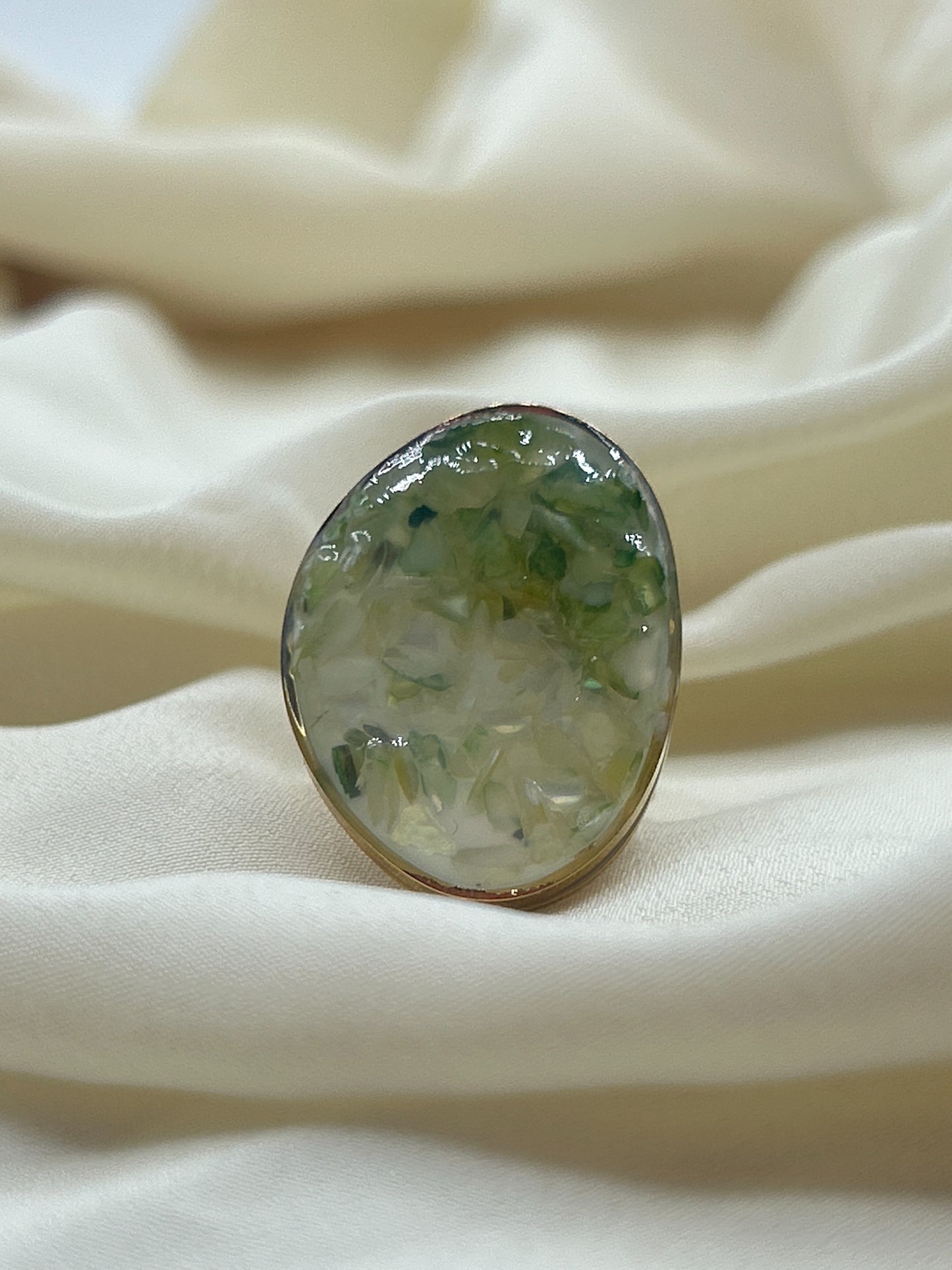 Garnierite Ring Gold