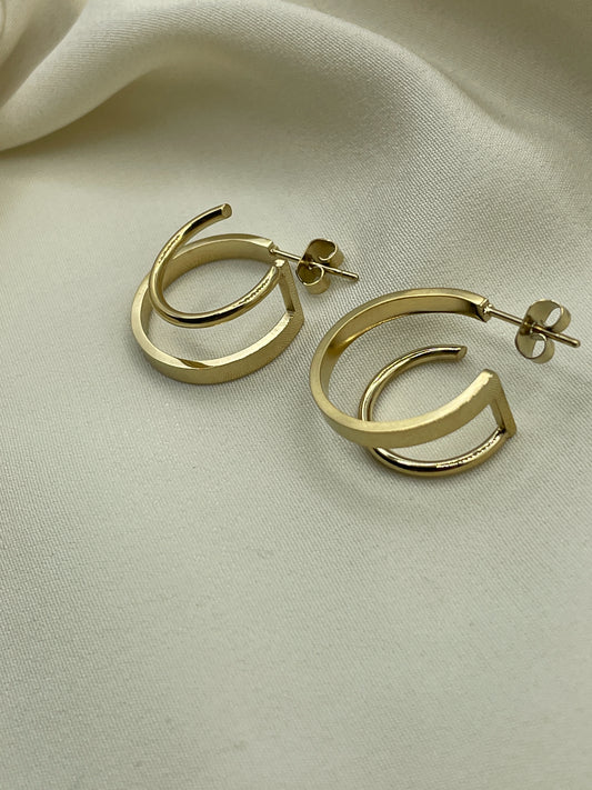 Gold Cog Earrings