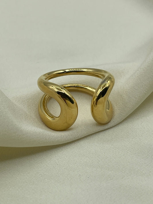 Large Empty Open Ring Gold