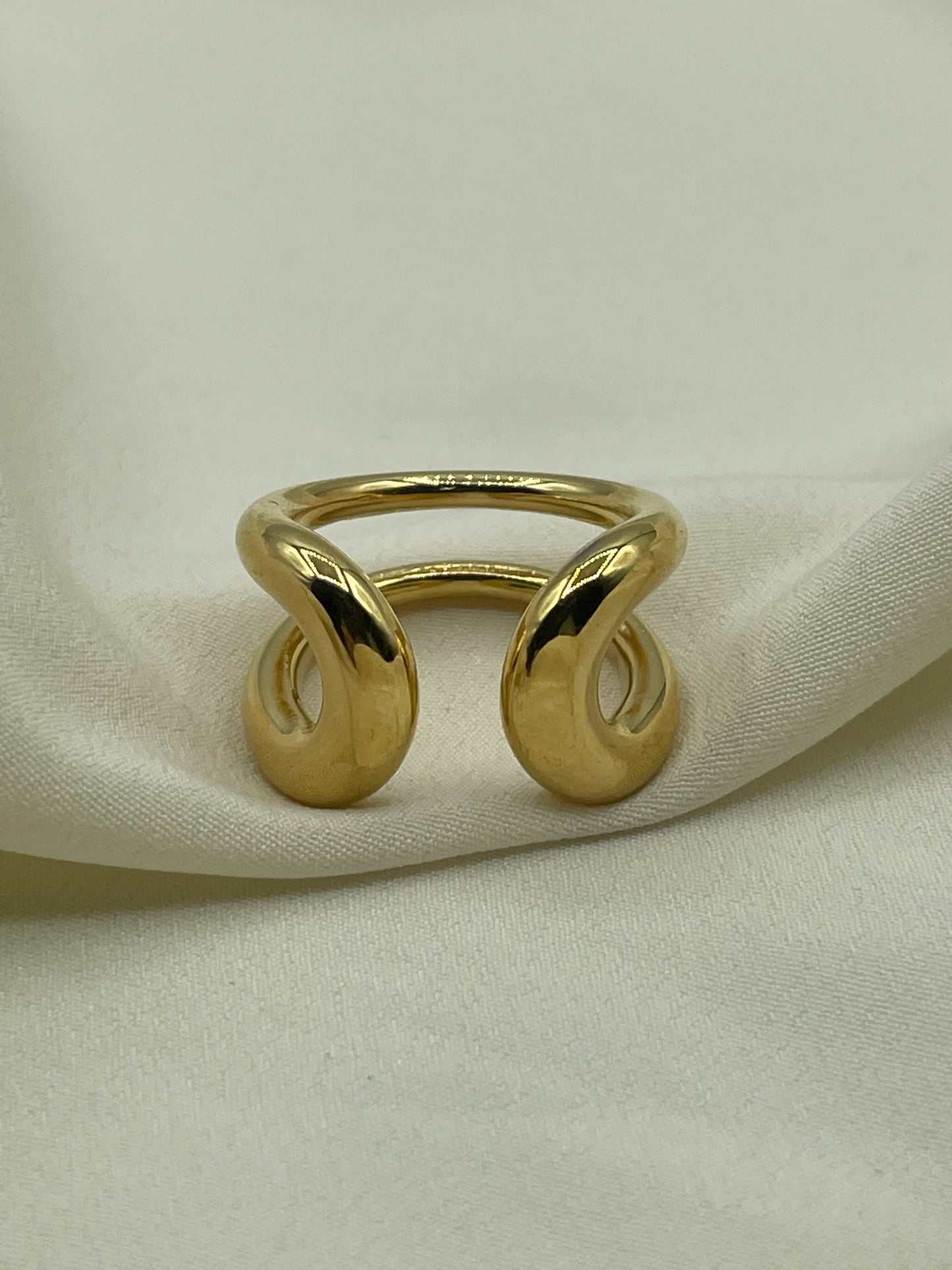 Large Empty Open Ring Gold