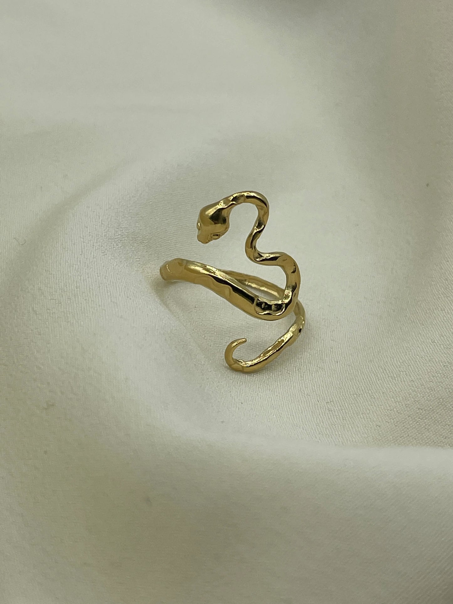 Long Snake Ring Gold