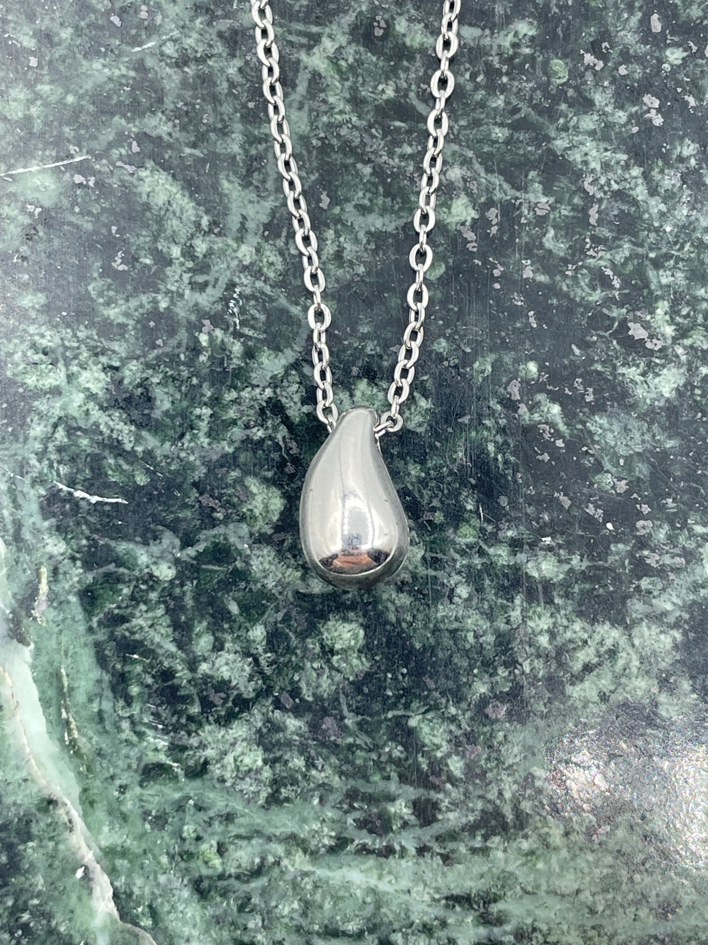 Mini Silver Tear Necklace