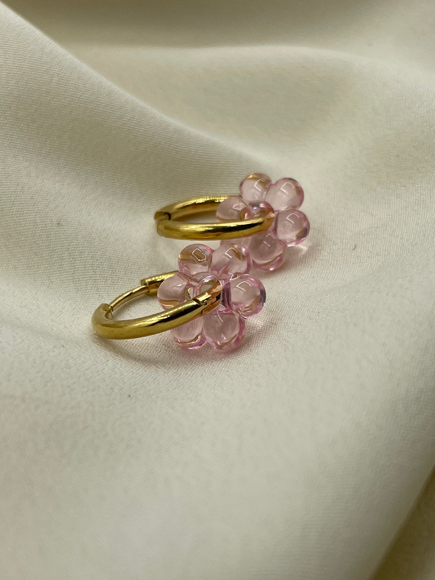 Pink Mini Flower Earrings