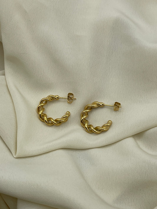 Tangled Hoops Earrings Gold