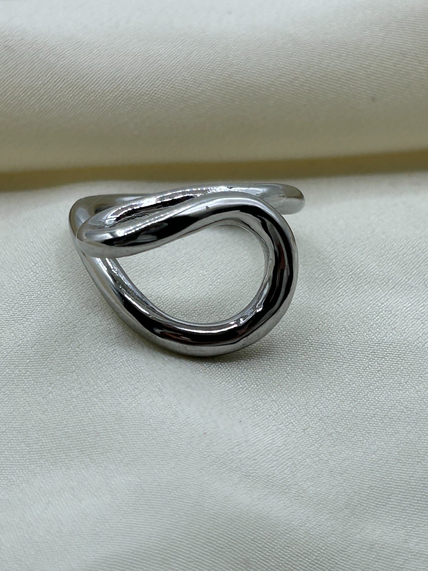 Tangled Line Ring Silver