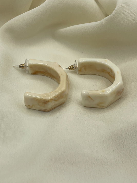 Alabaster Hoops Earrings