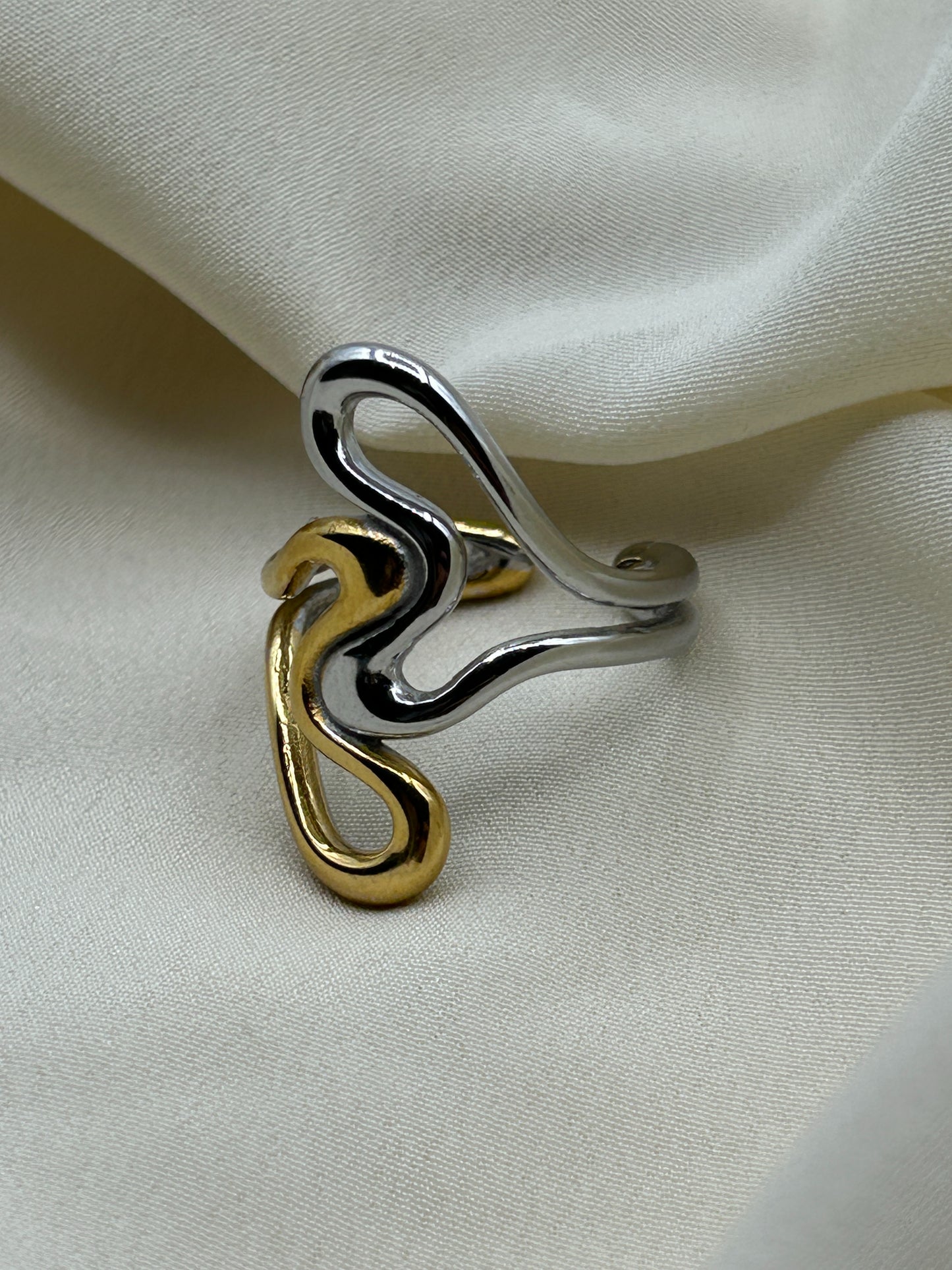 Bicolor Double Line Ring