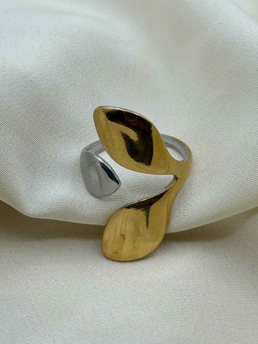 Bicolor Triple Flat Ring