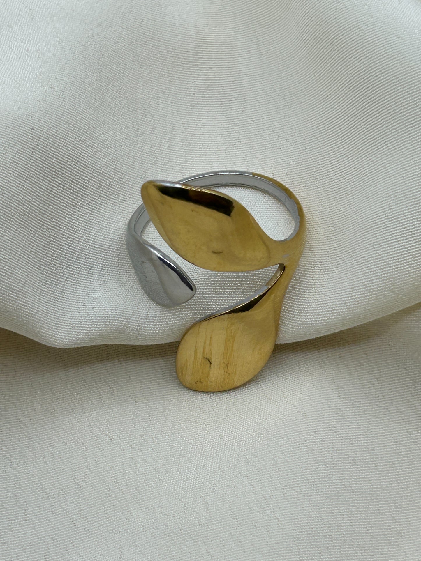 Bicolor Triple Flat Ring
