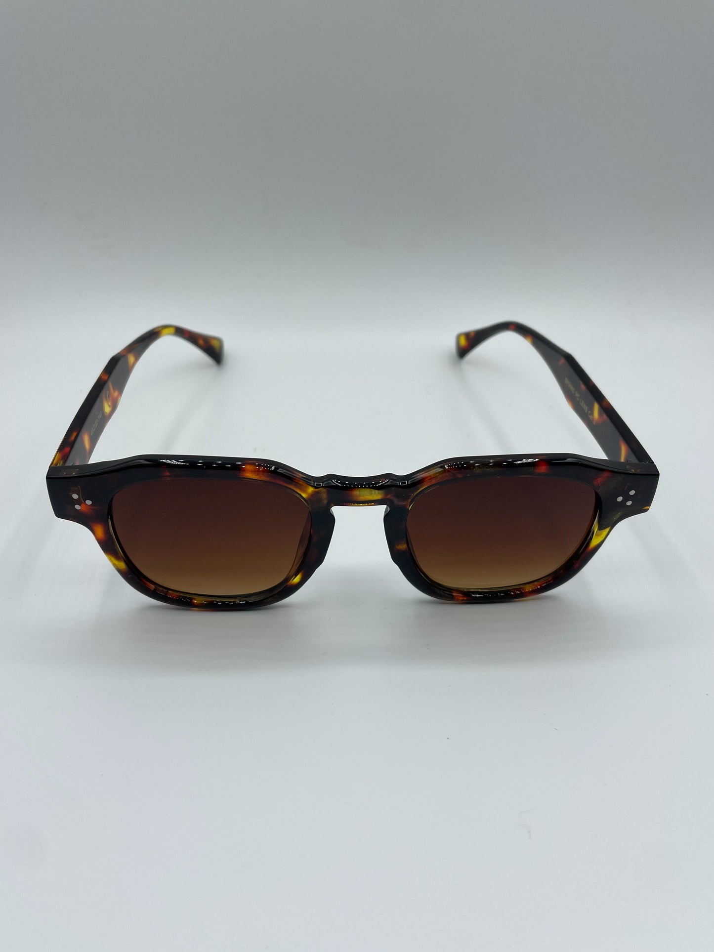 Brown Spotted Square Sunglasses