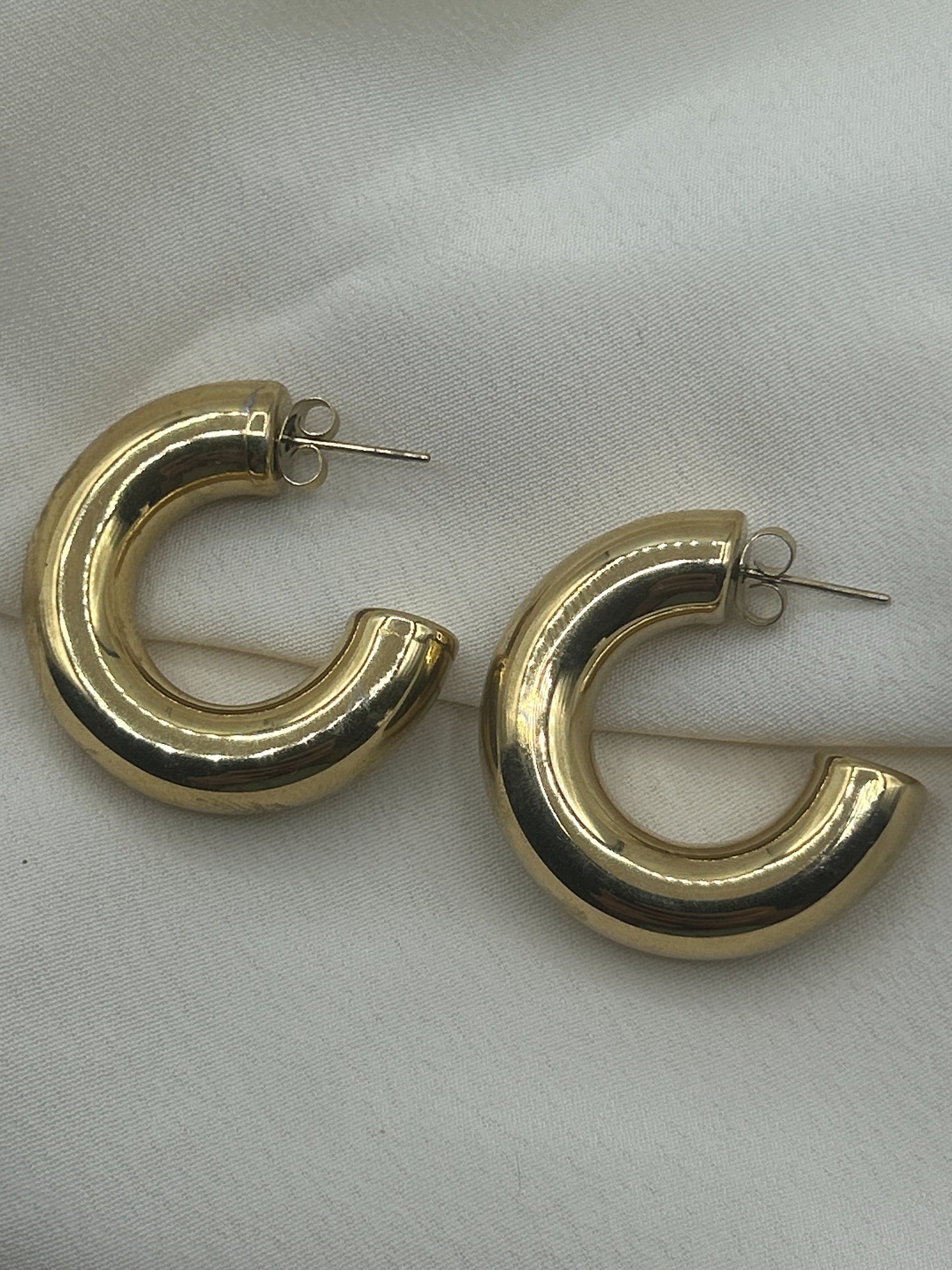 Classic Open Hoops Earrings Gold