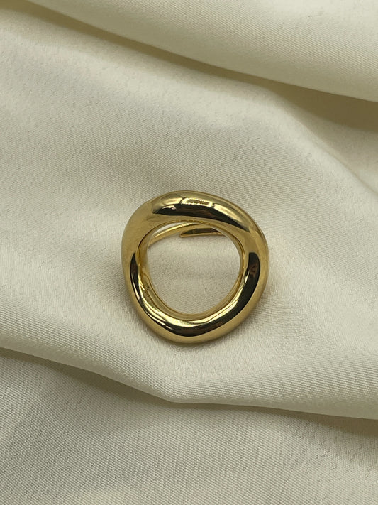 Distorted Circle Gold Ring