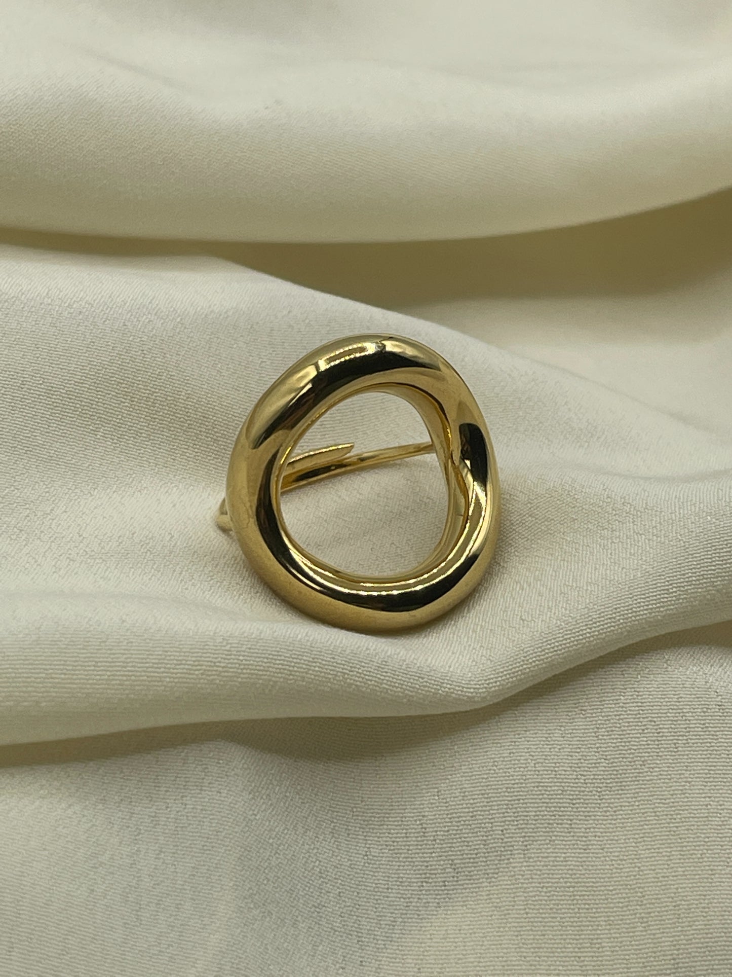 Distorted Circle Gold Ring