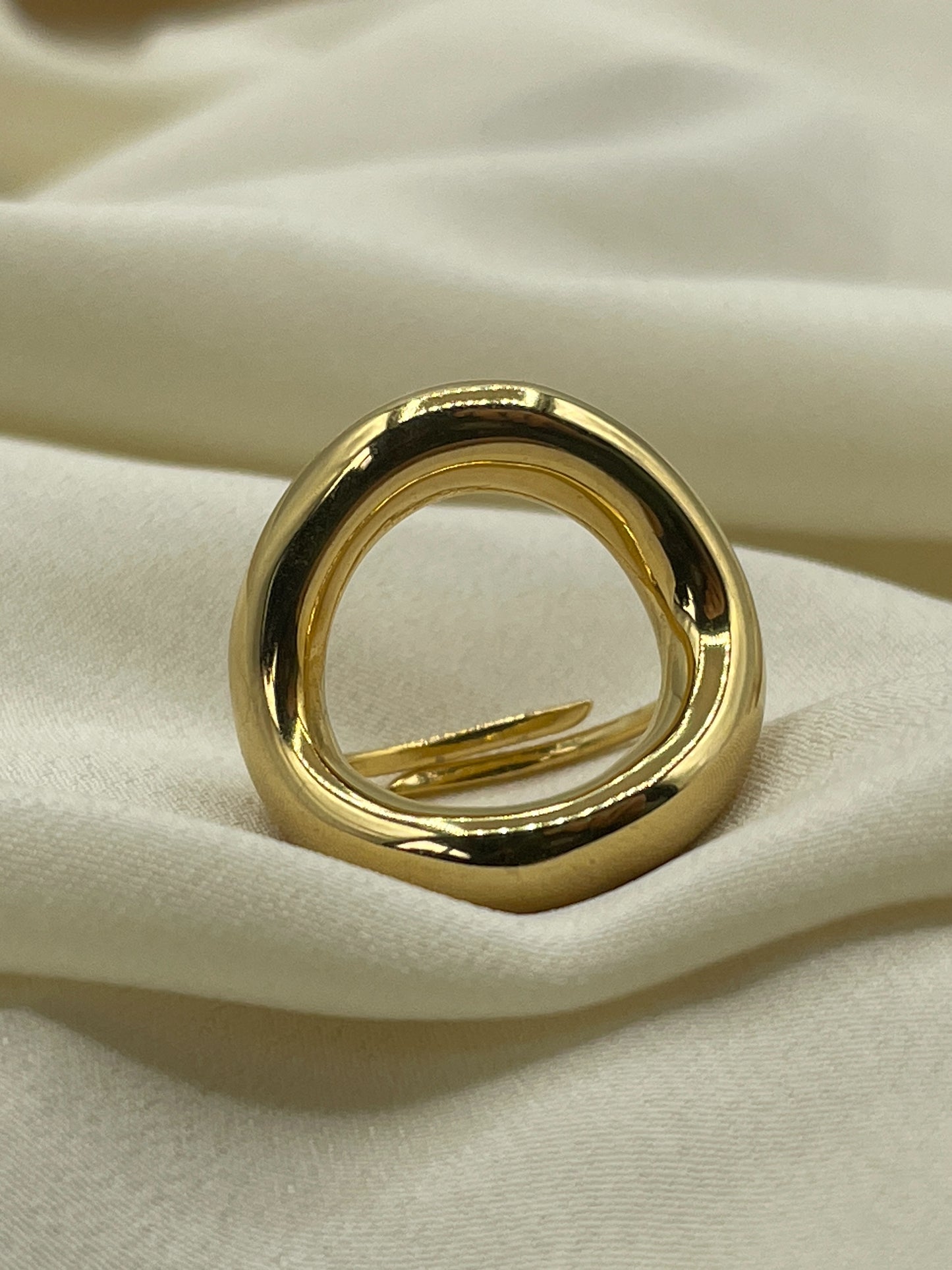 Distorted Circle Gold Ring