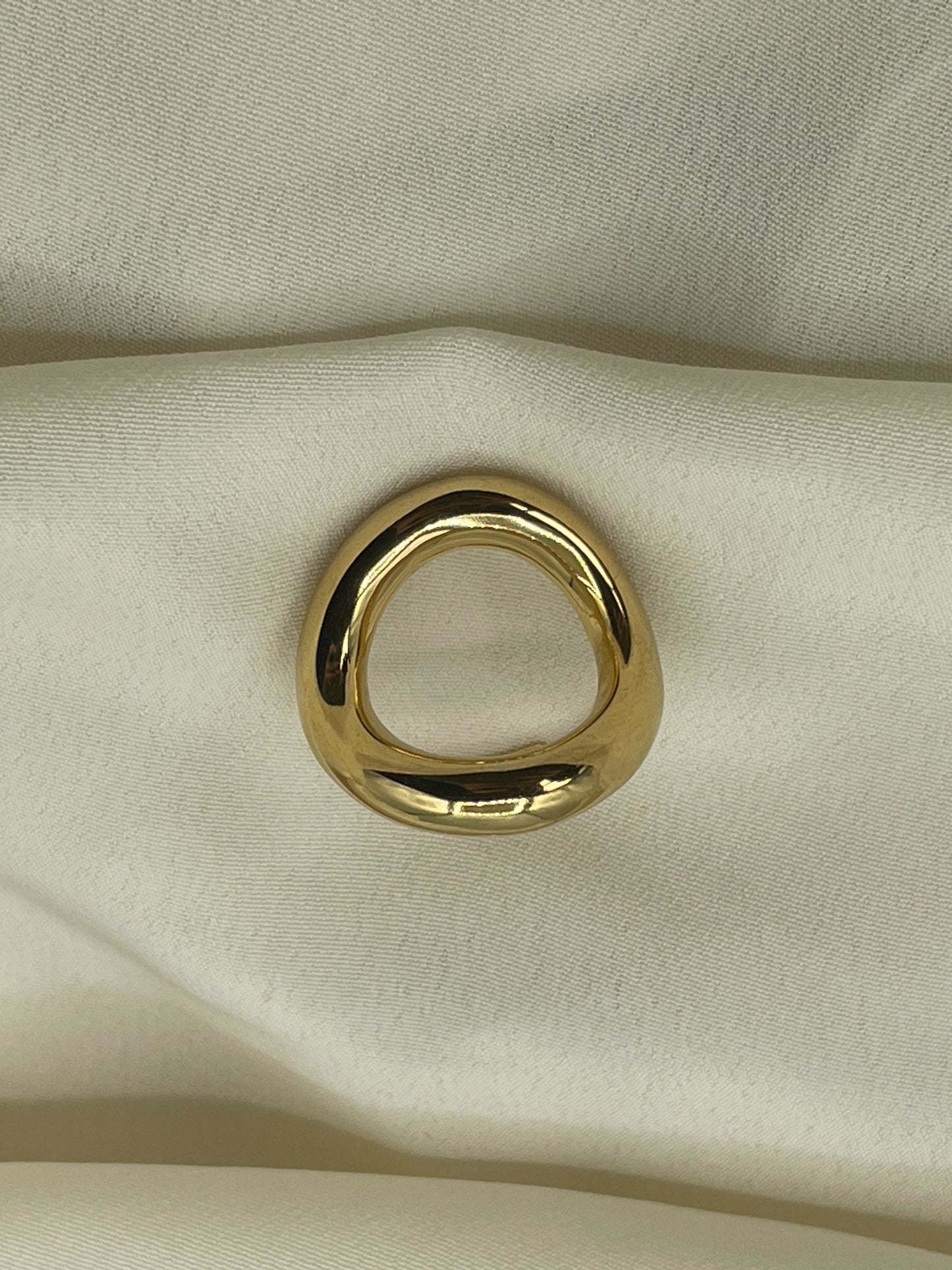 Distorted Circle Gold Ring