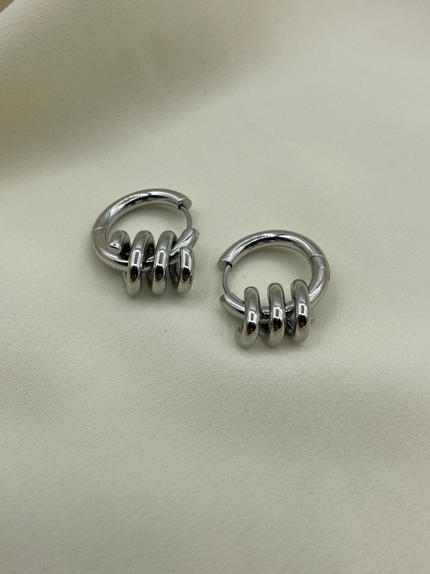 Spring Hoops Earrings Silver