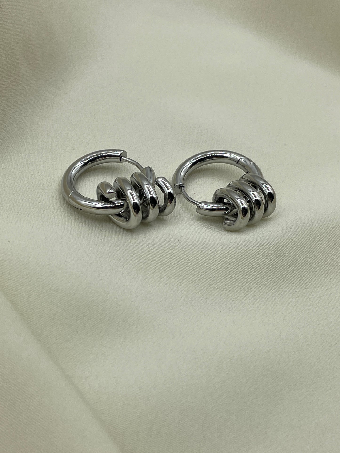 Spring Hoops Earrings Silver