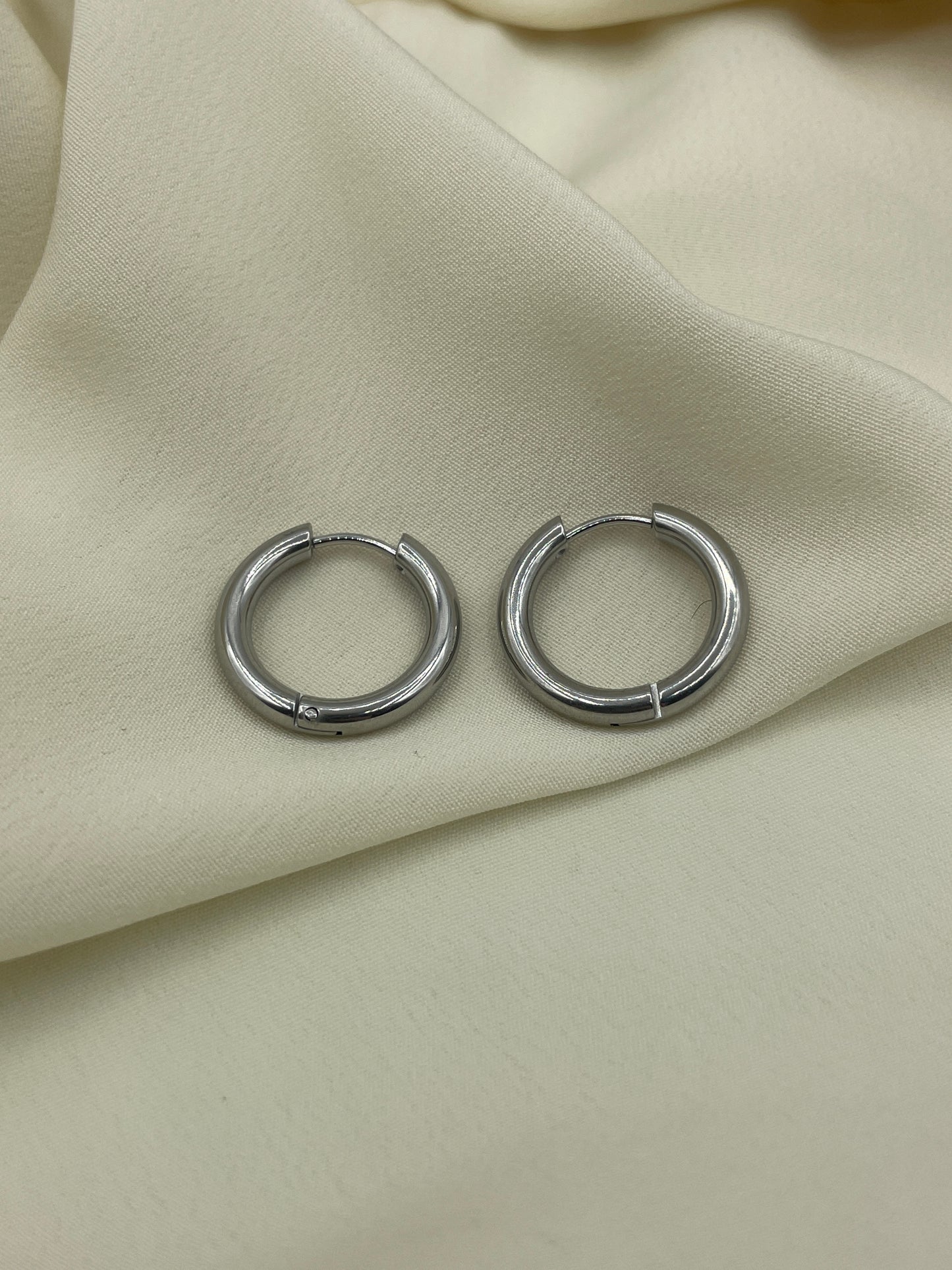 Classic Hoops Earrings Silver