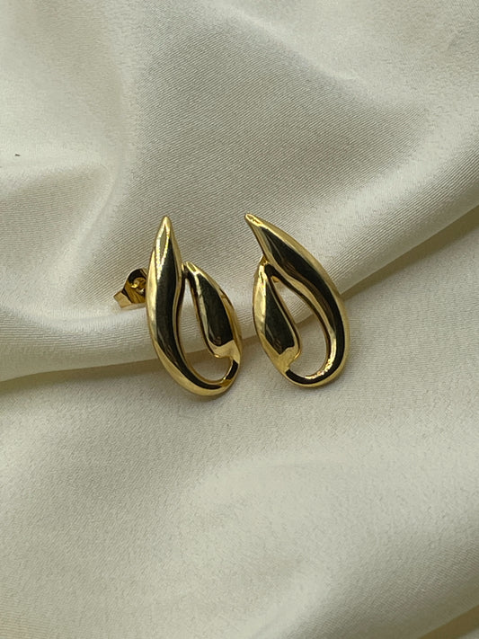 Flame Earrings Gold