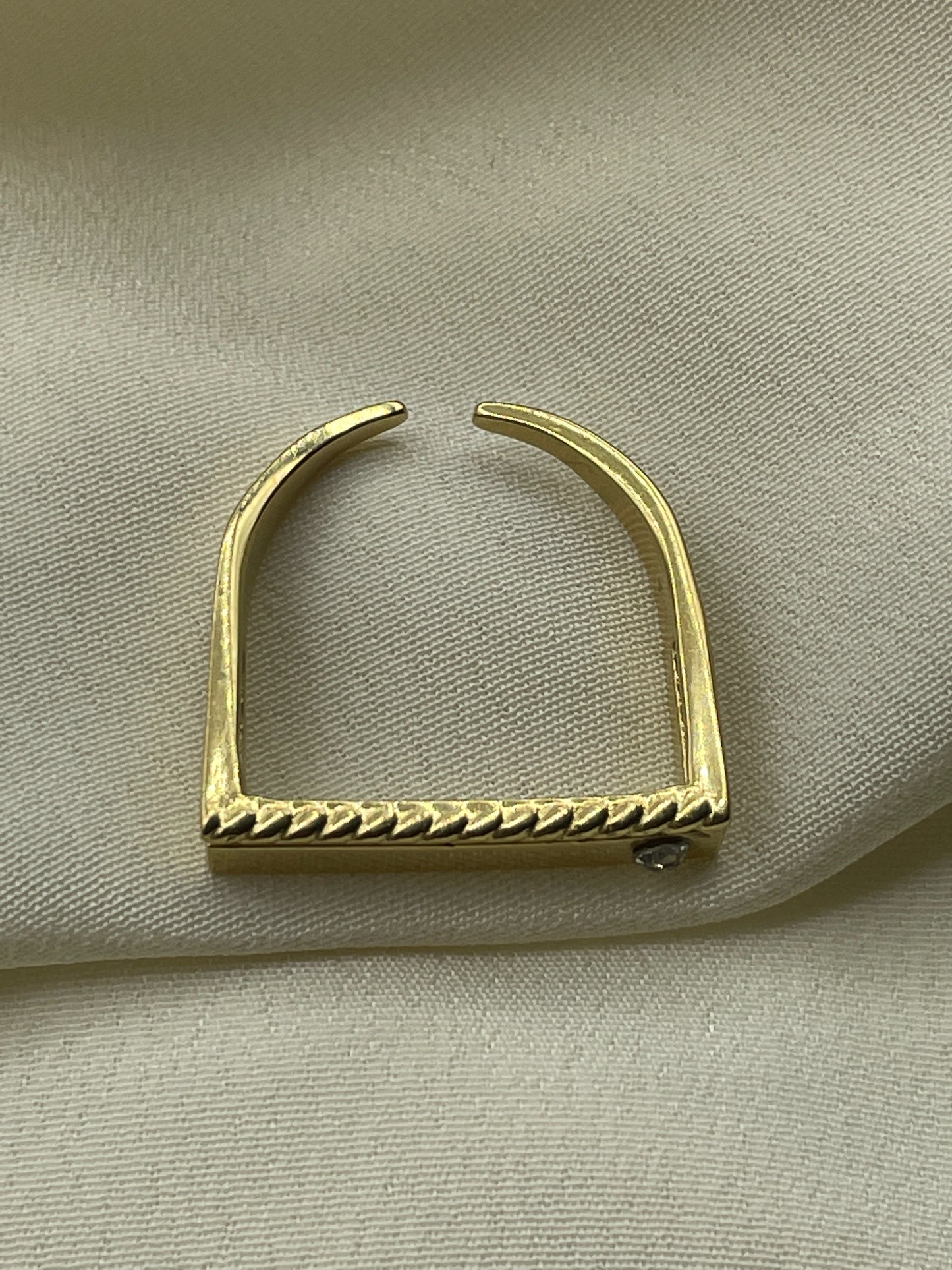 Flat Rectangular Ring Gold