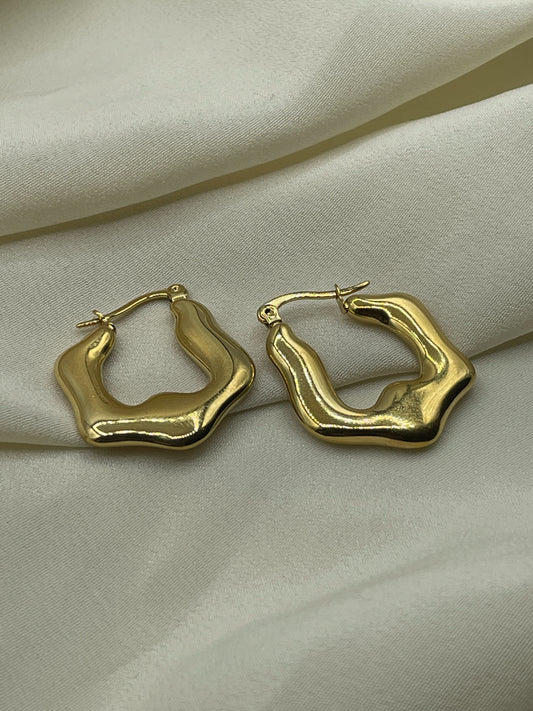 Gallium Hoops Gold Earrings