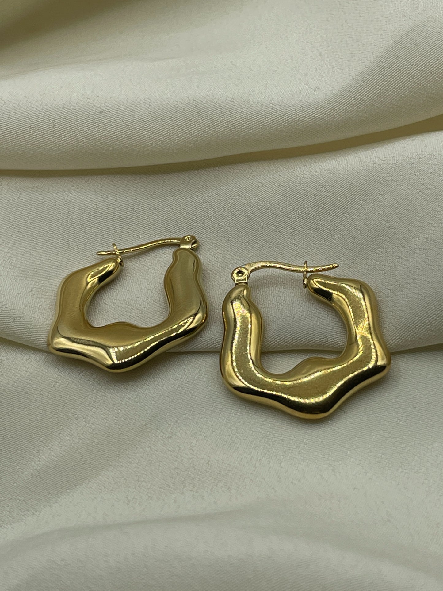 Gallium Hoops Gold Earrings