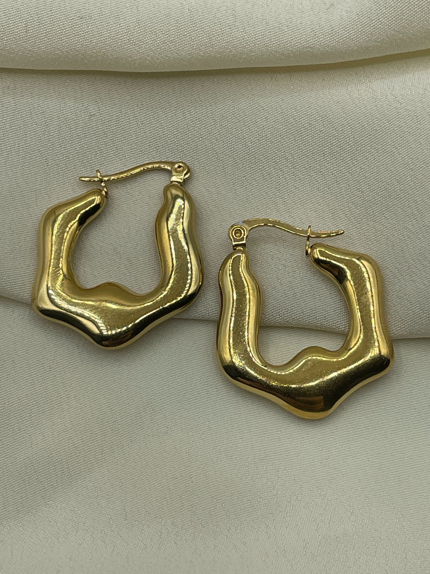 Gallium Hoops Gold Earrings