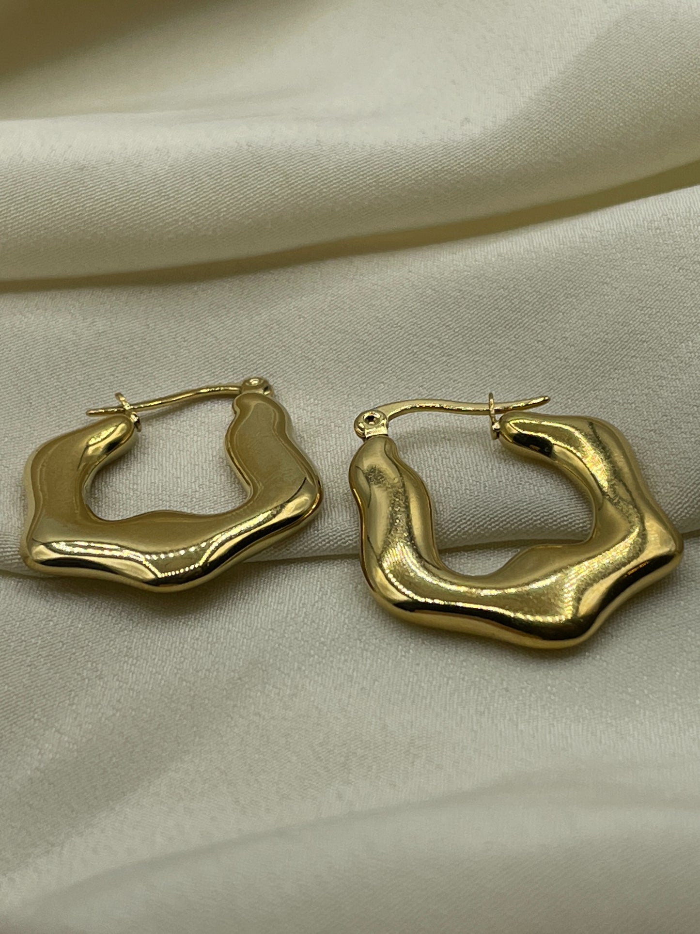 Gallium Hoops Gold Earrings