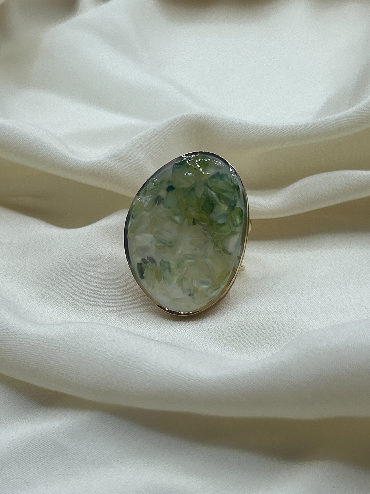 Garnierite Ring Gold