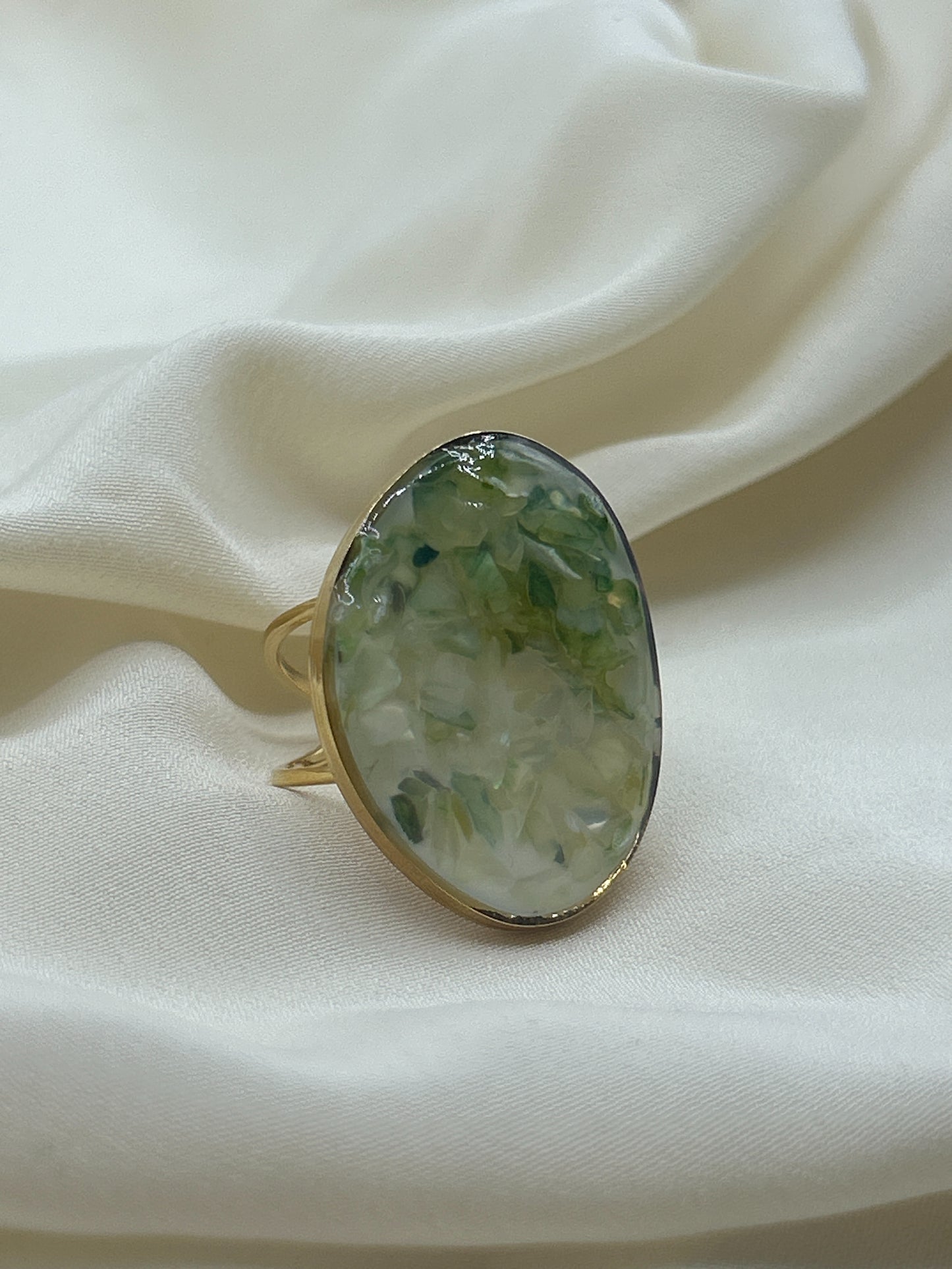 Garnierite Ring Gold