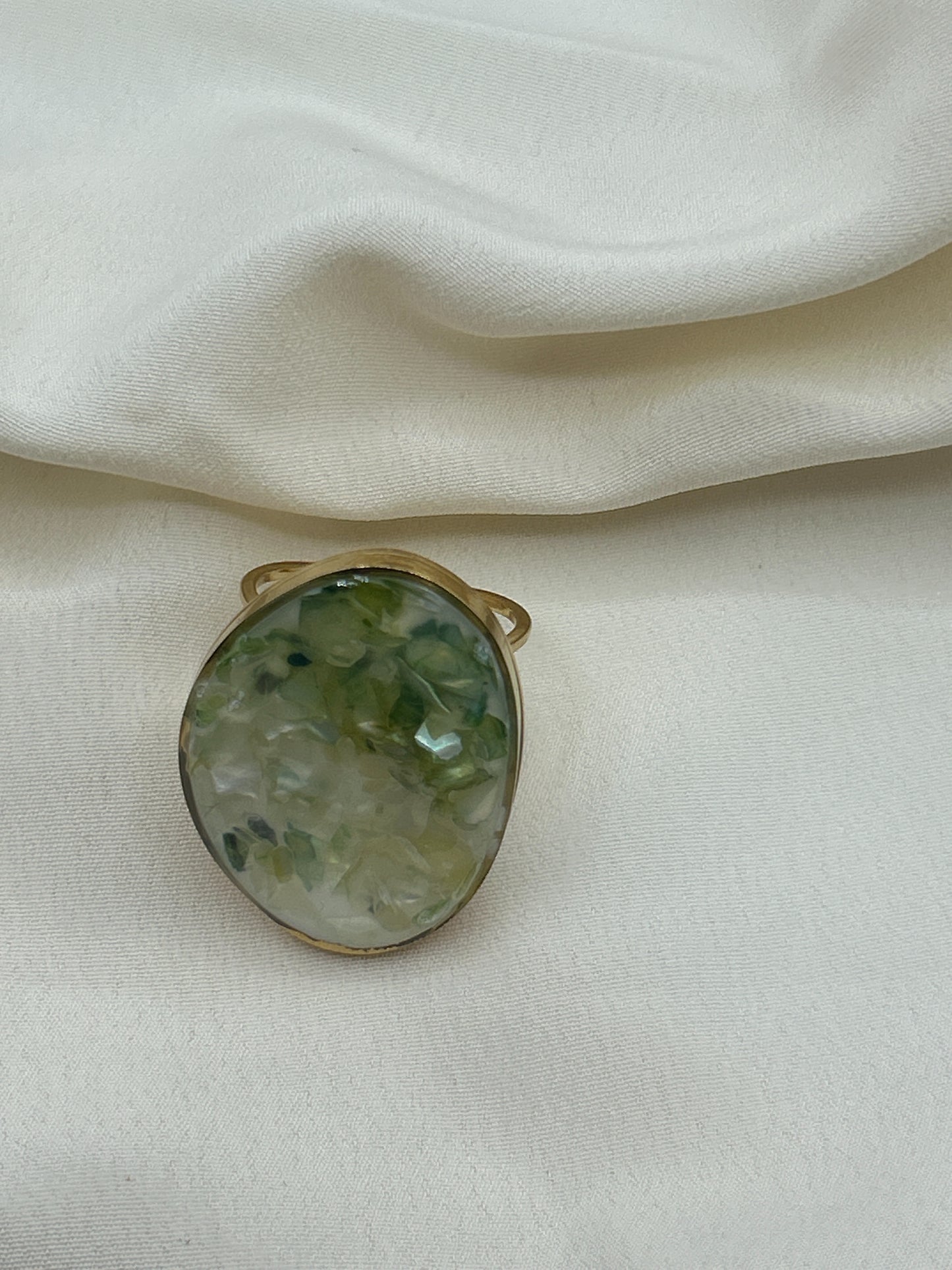 Garnierite Ring Gold