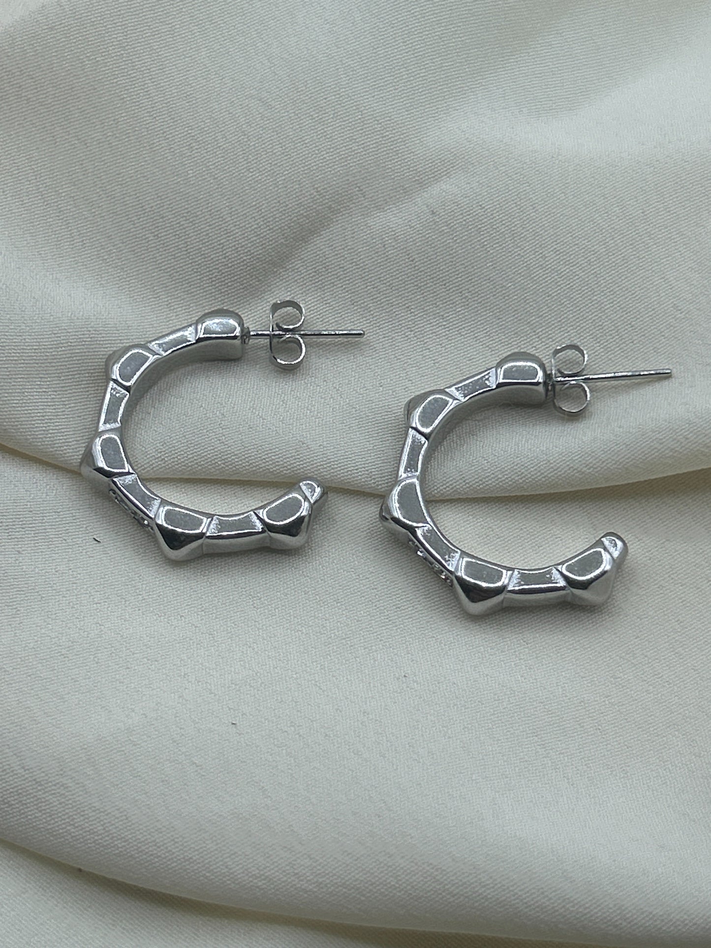 Gear Earrings Silver