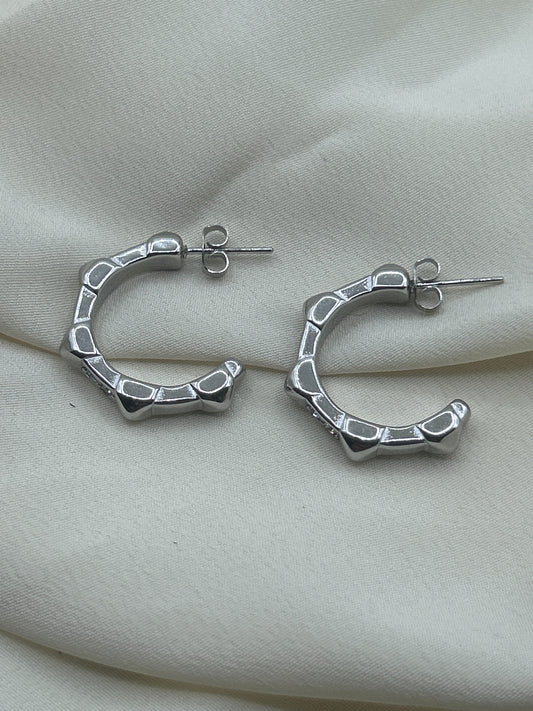 Gear Earrings Silver