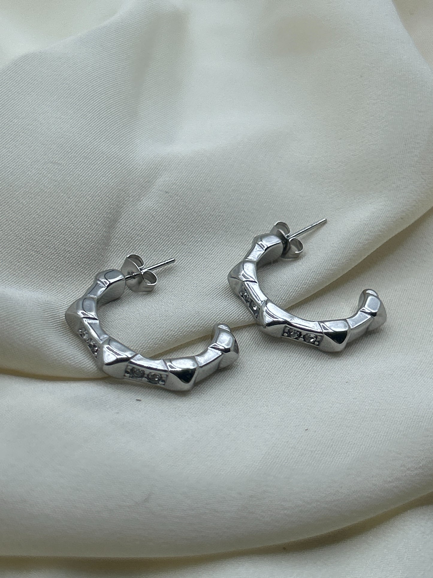 Gear Earrings Silver