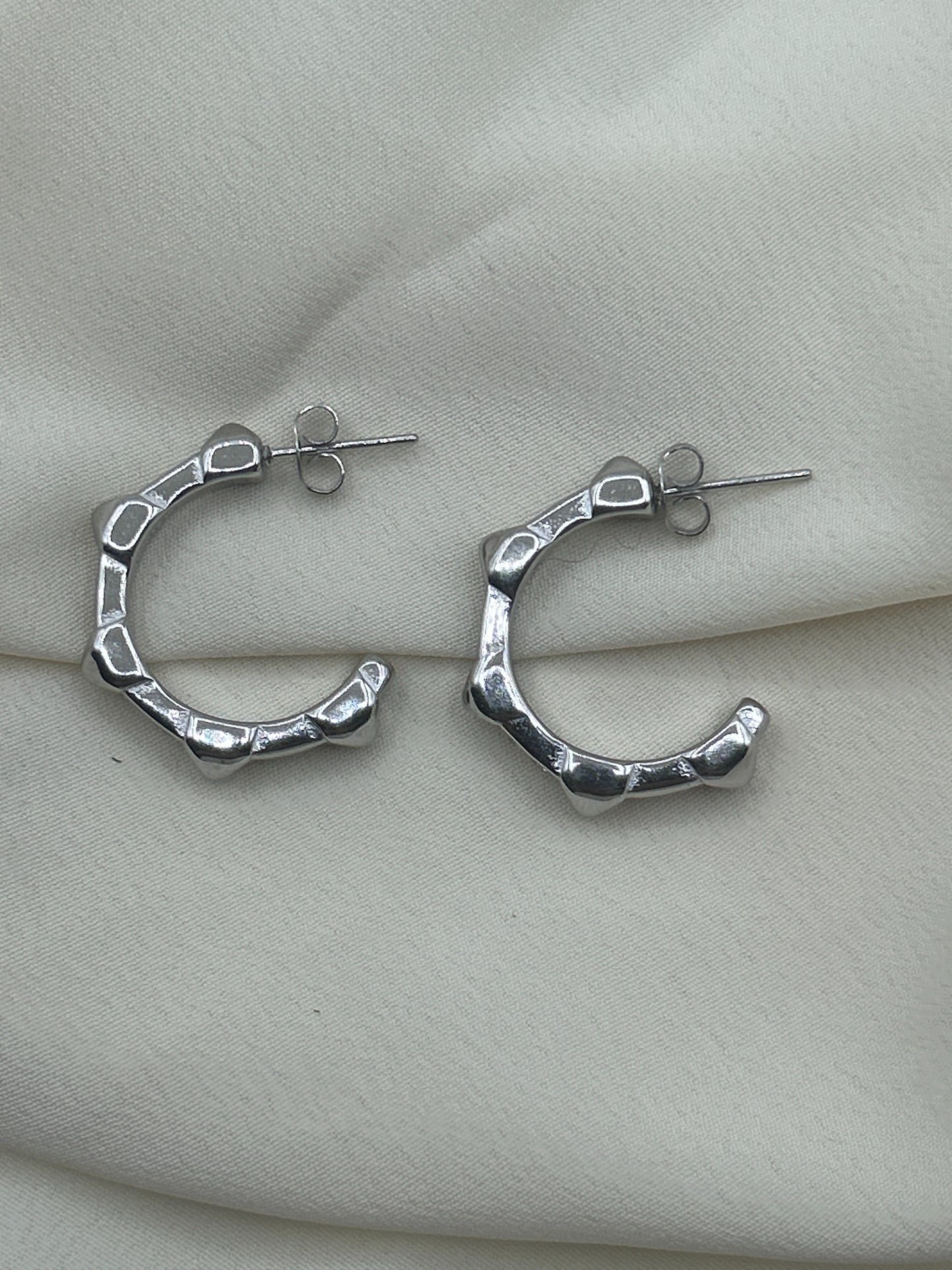 Gear Earrings Silver