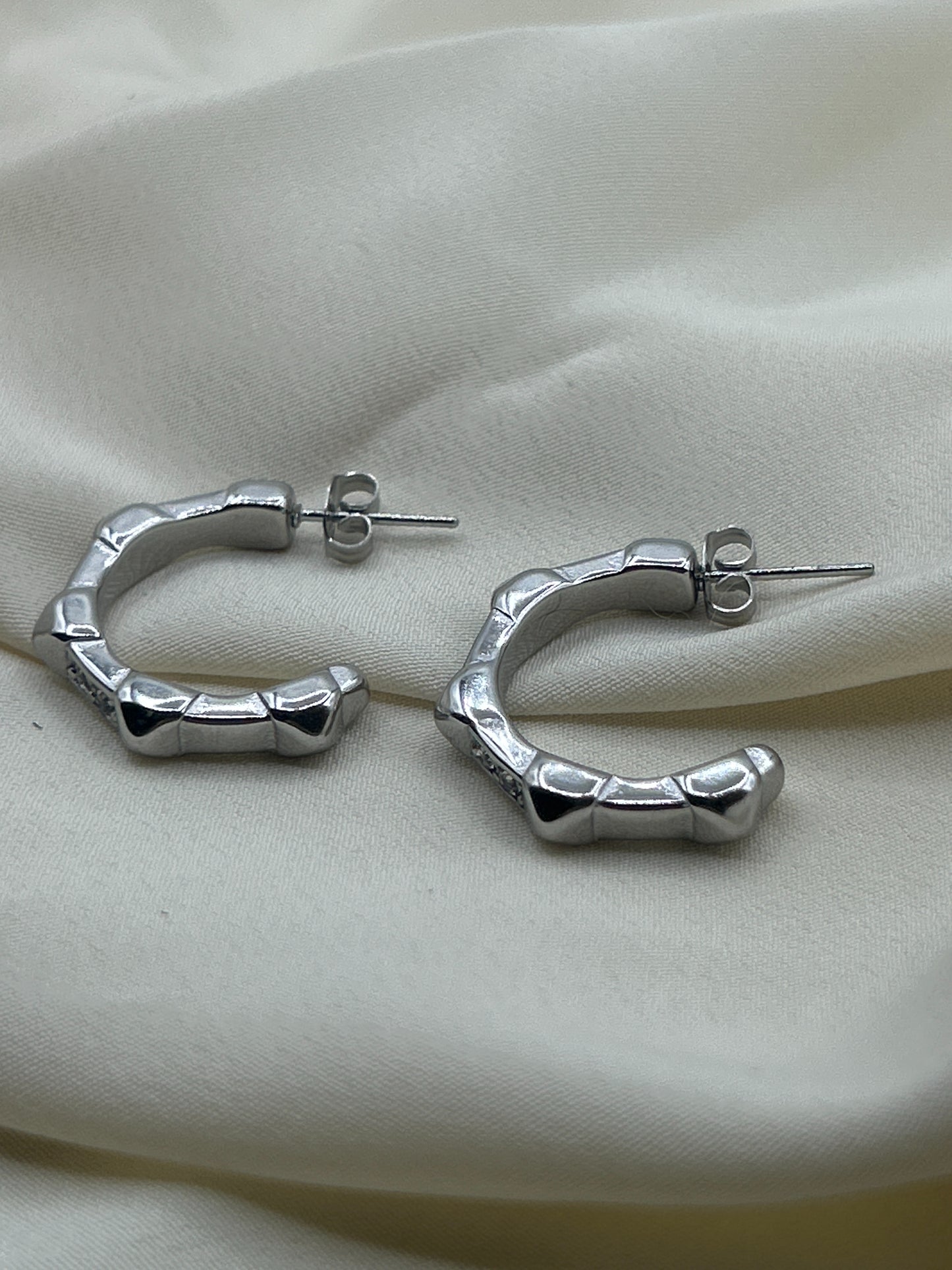 Gear Earrings Silver