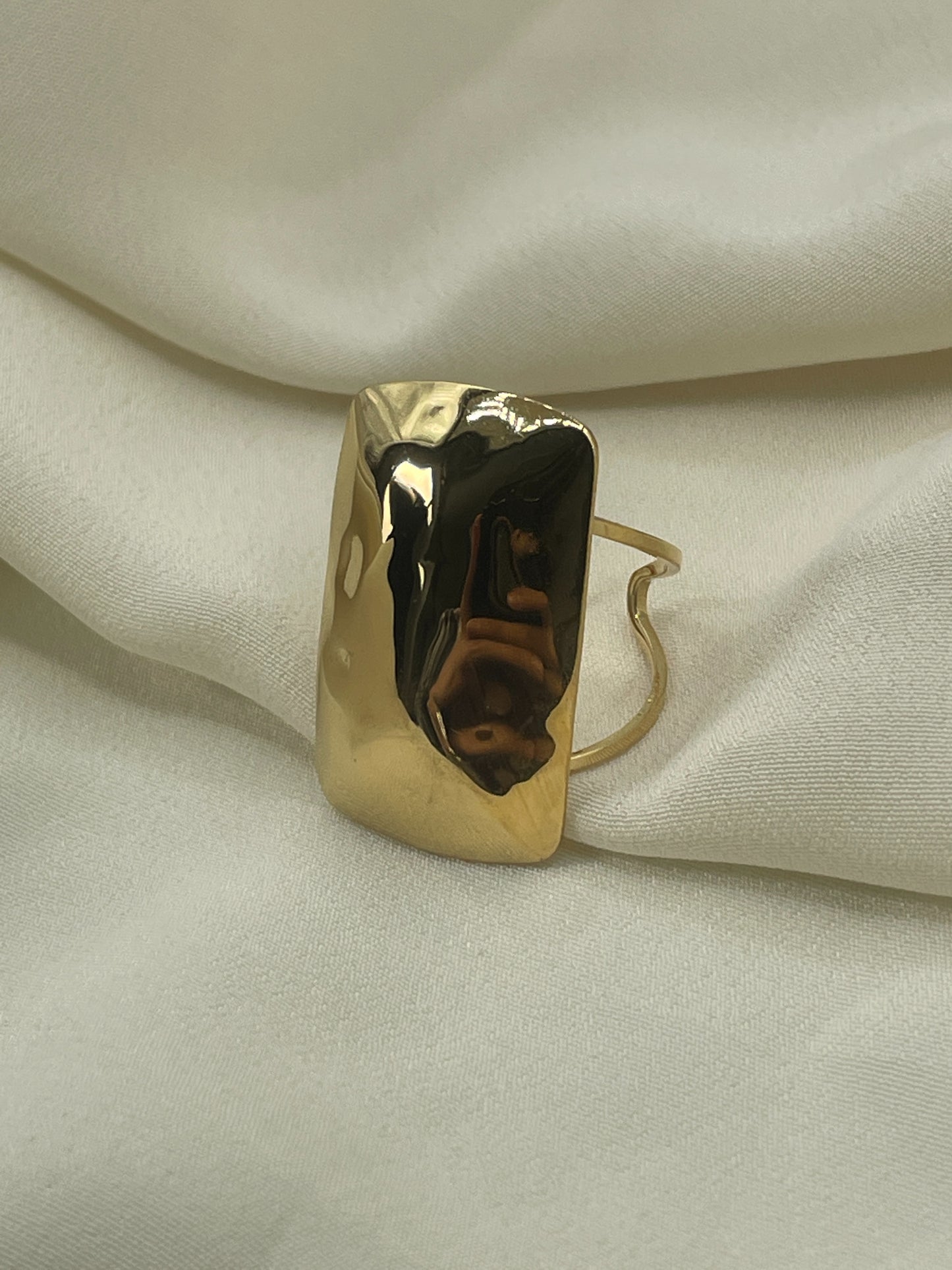 Giant Square Gold Ring