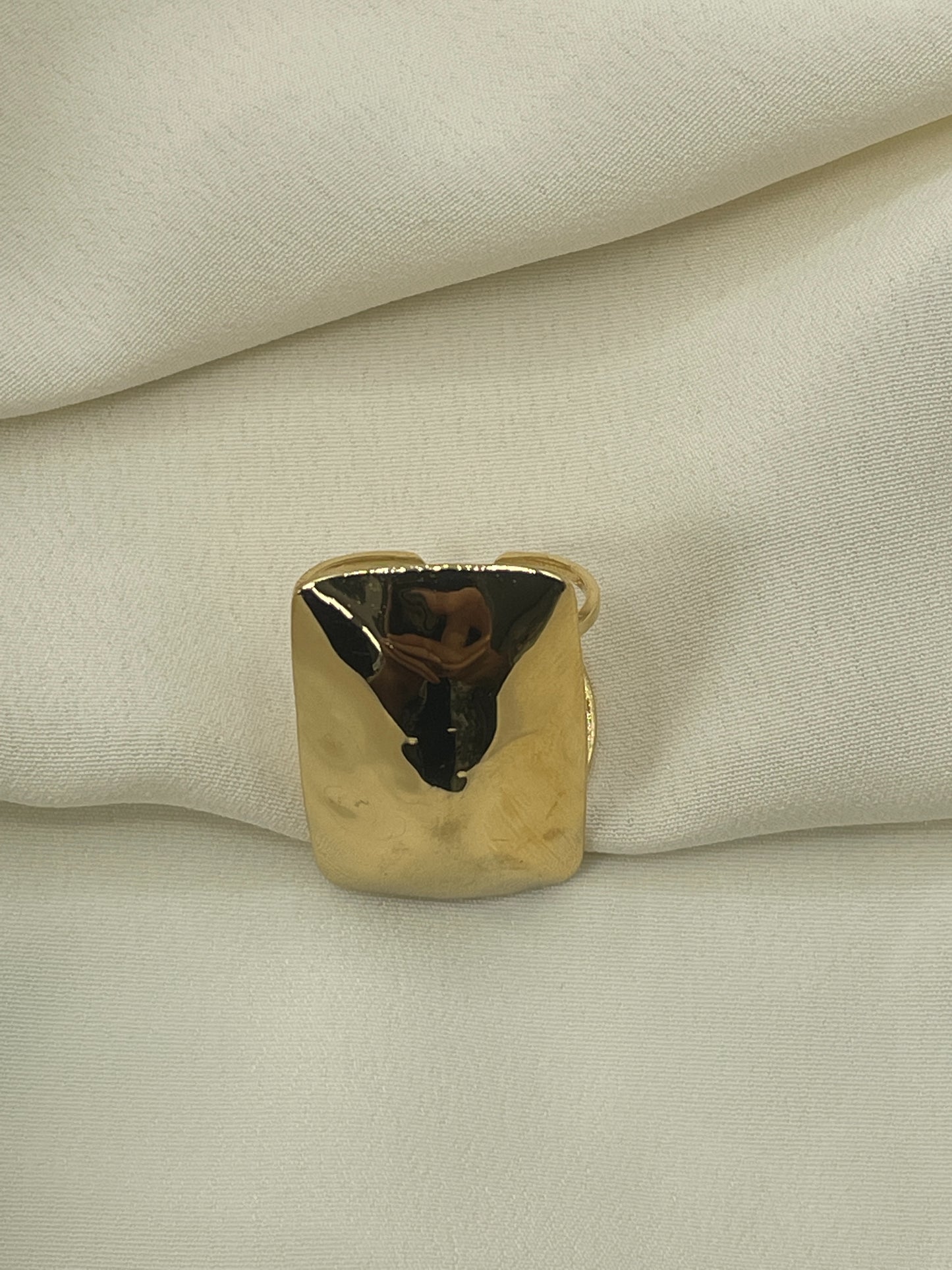 Giant Square Gold Ring