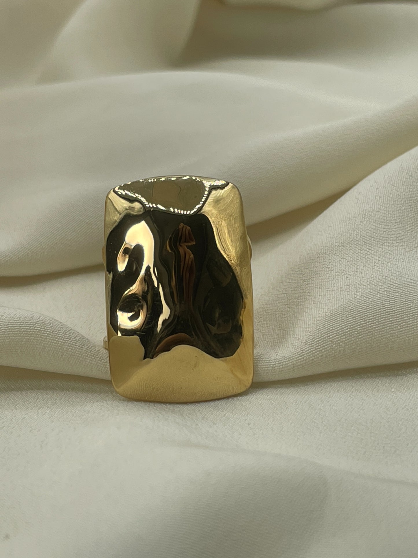 Giant Square Gold Ring