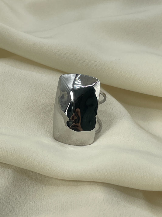 Giant Square Silver Ring