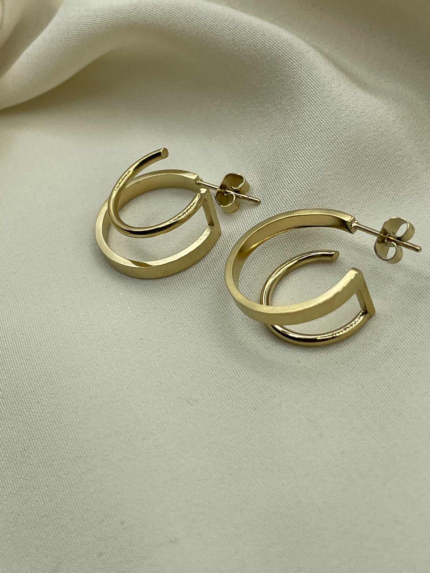 Gold Cog Earrings