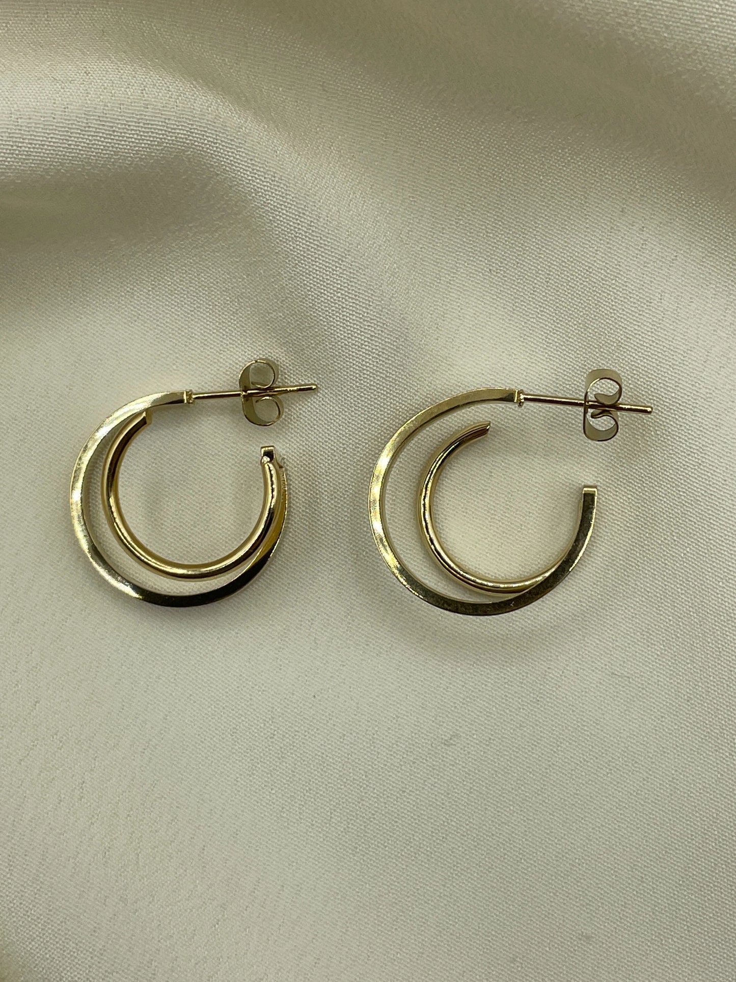 Gold Cog Earrings