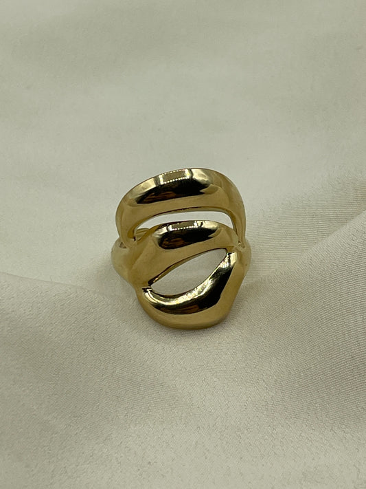 Irregular Triple Ring Gold