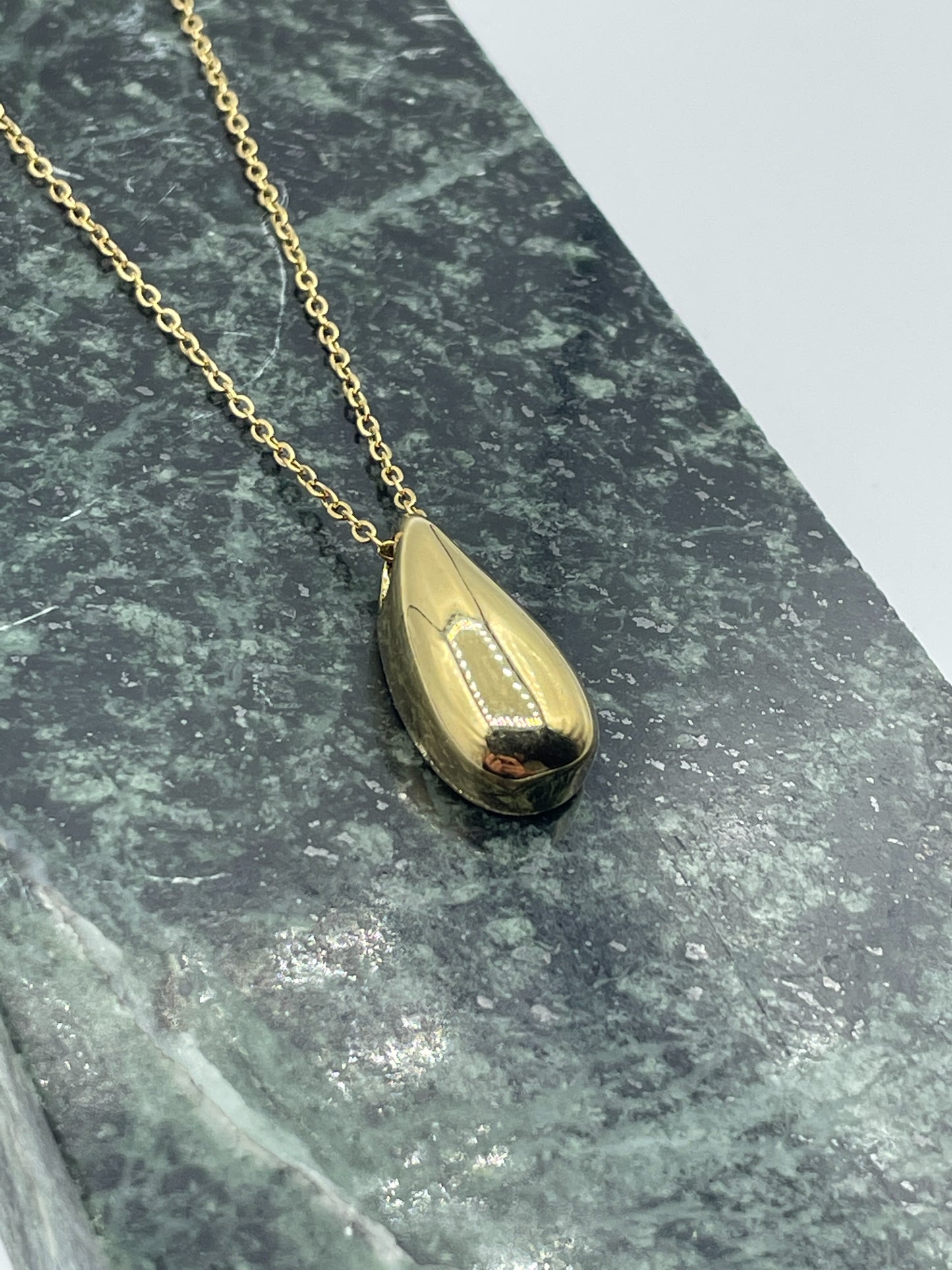 Gold Tear Necklace