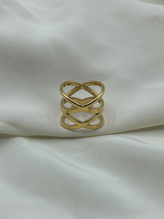 Grid Ring Gold